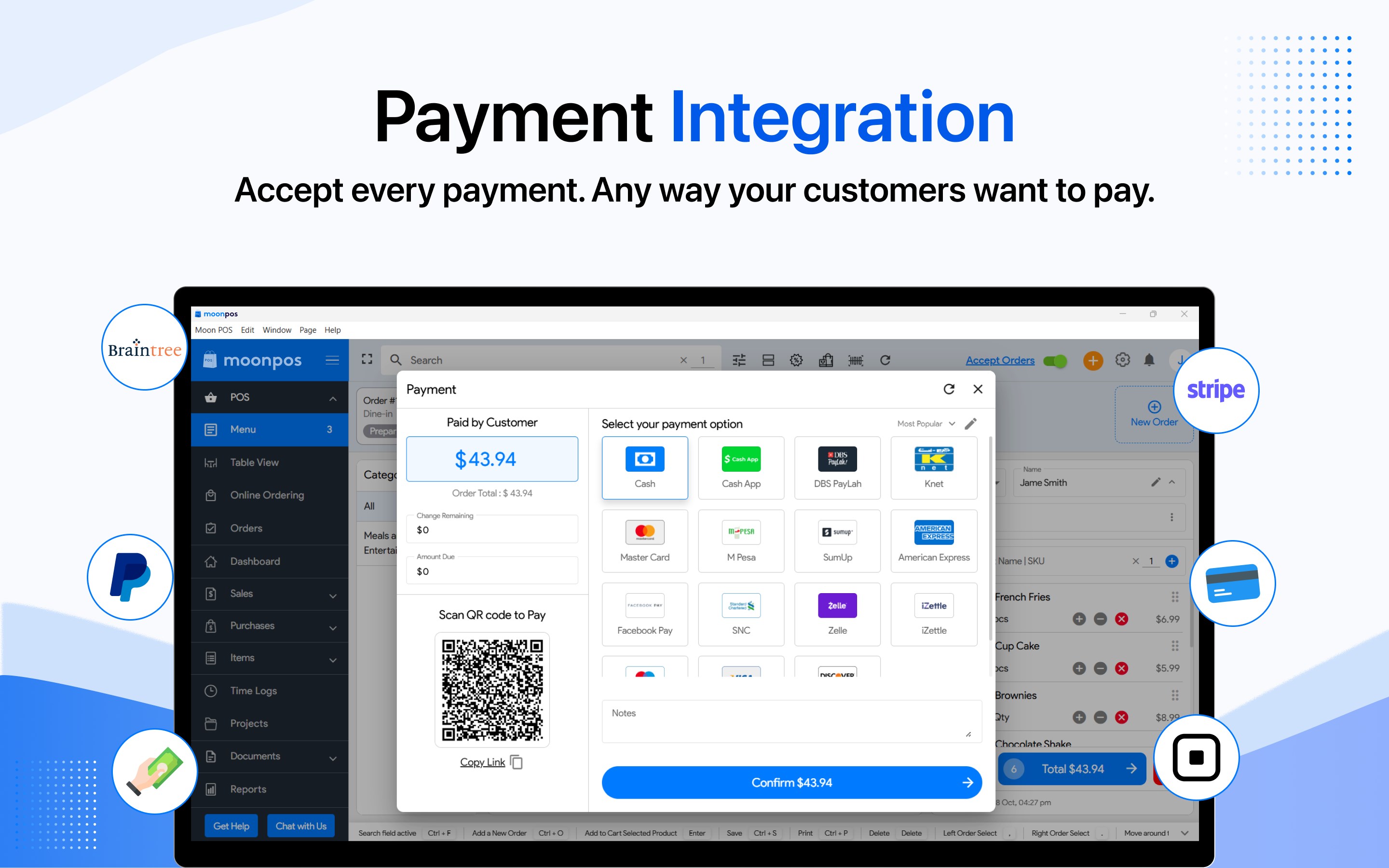 Point of Sale System for Small Business: Moon POS screenshot