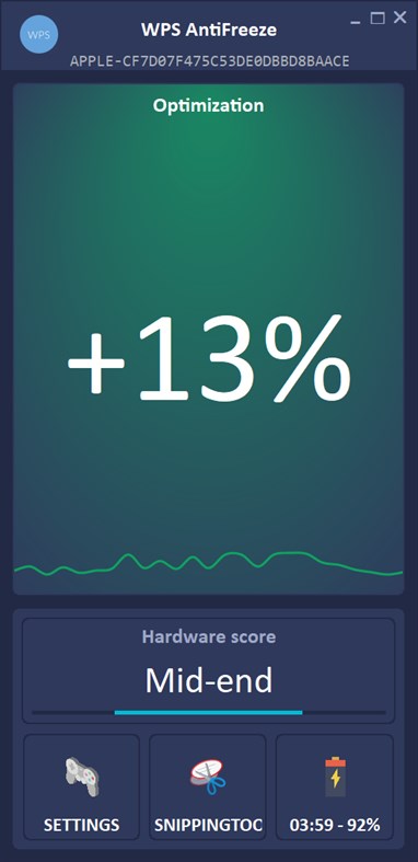#1. WPS AntiFreeze (Windows) 由: OOO "VINPERST"