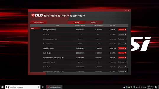 MSI Driver & App Center screenshot 1