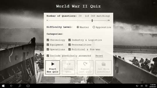 World War II Quiz screenshot 1