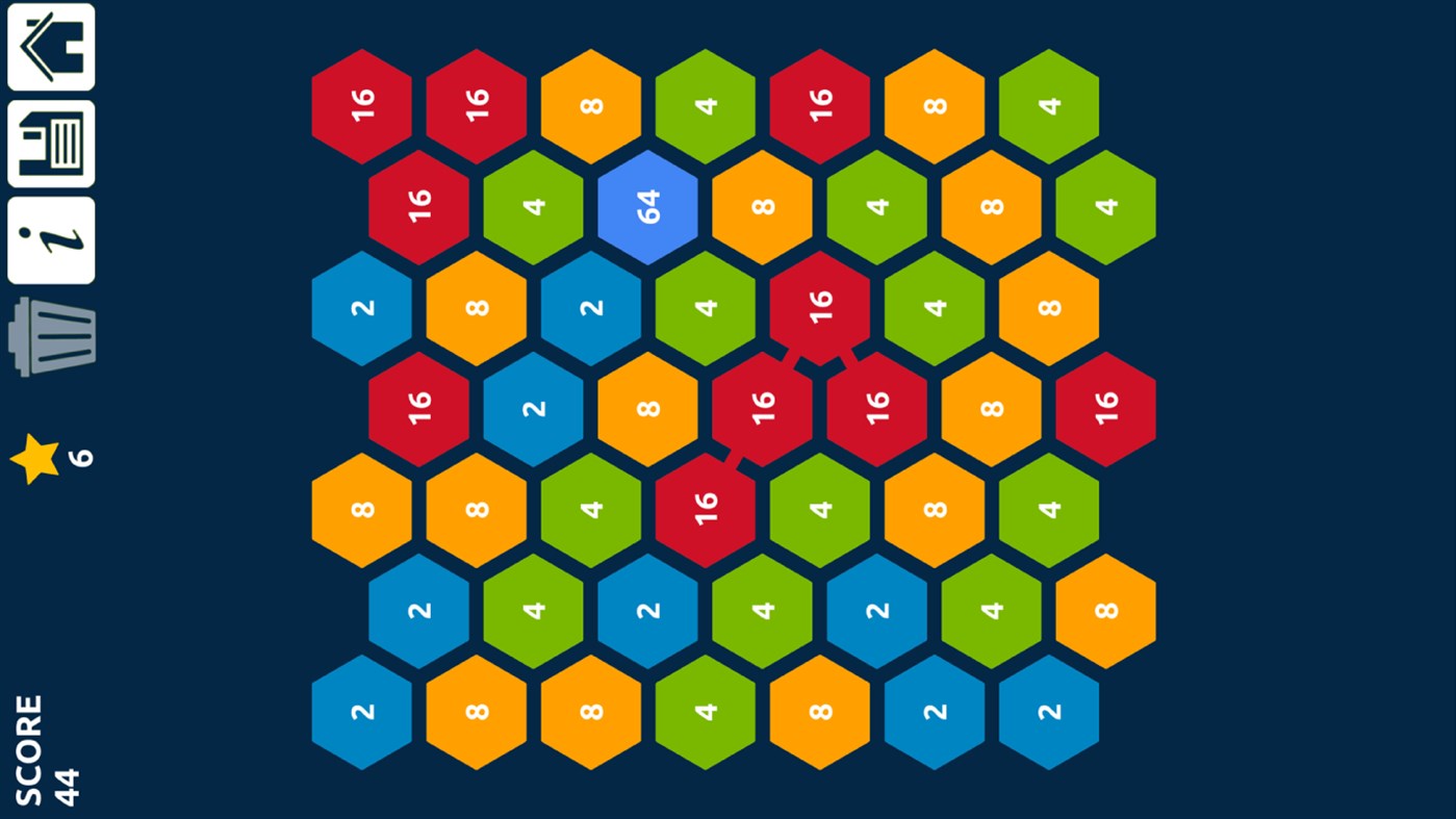 #3. 2048 Connect n Merge Hexagons: Match 3 Hexa Merge Puzzle (Windows) 게시자: Amr Hassan