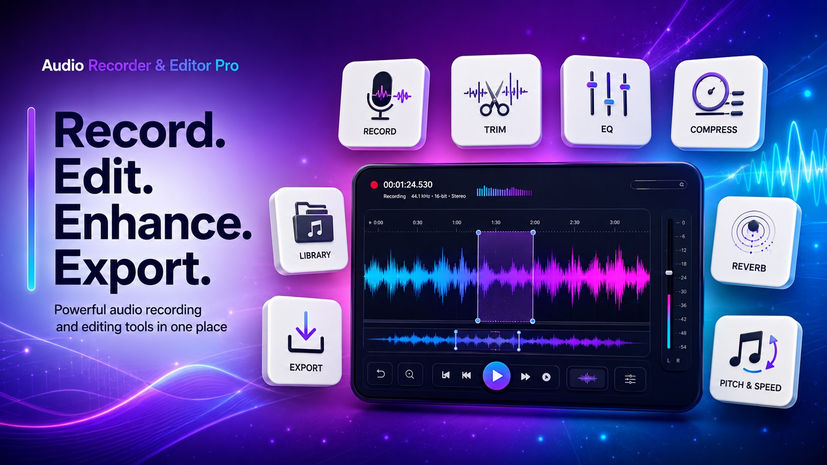 Audio Recorder & Editor Pro screenshot