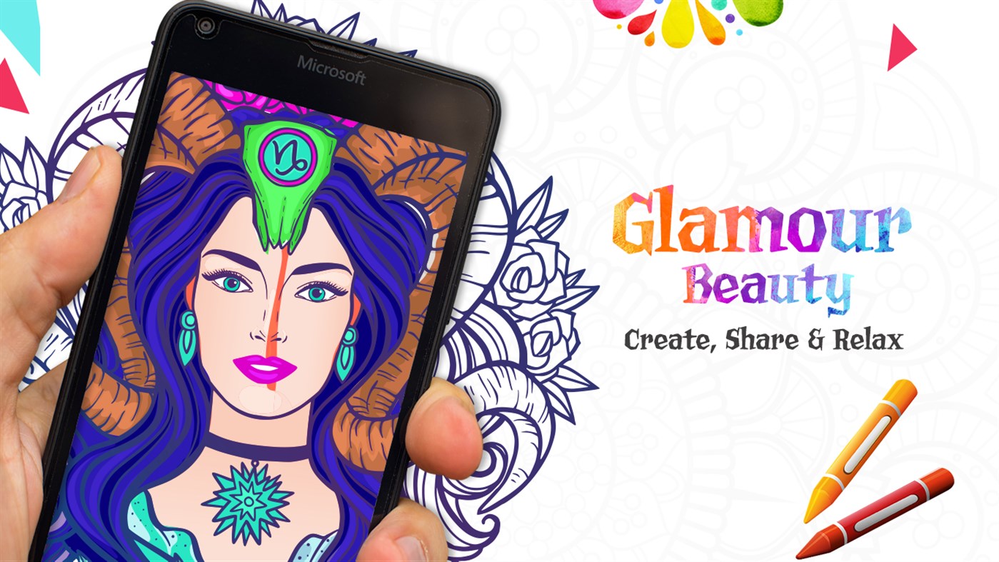 #3. Adult Coloring Book With Multiple Templates & Colors (Windows) By: Videopix