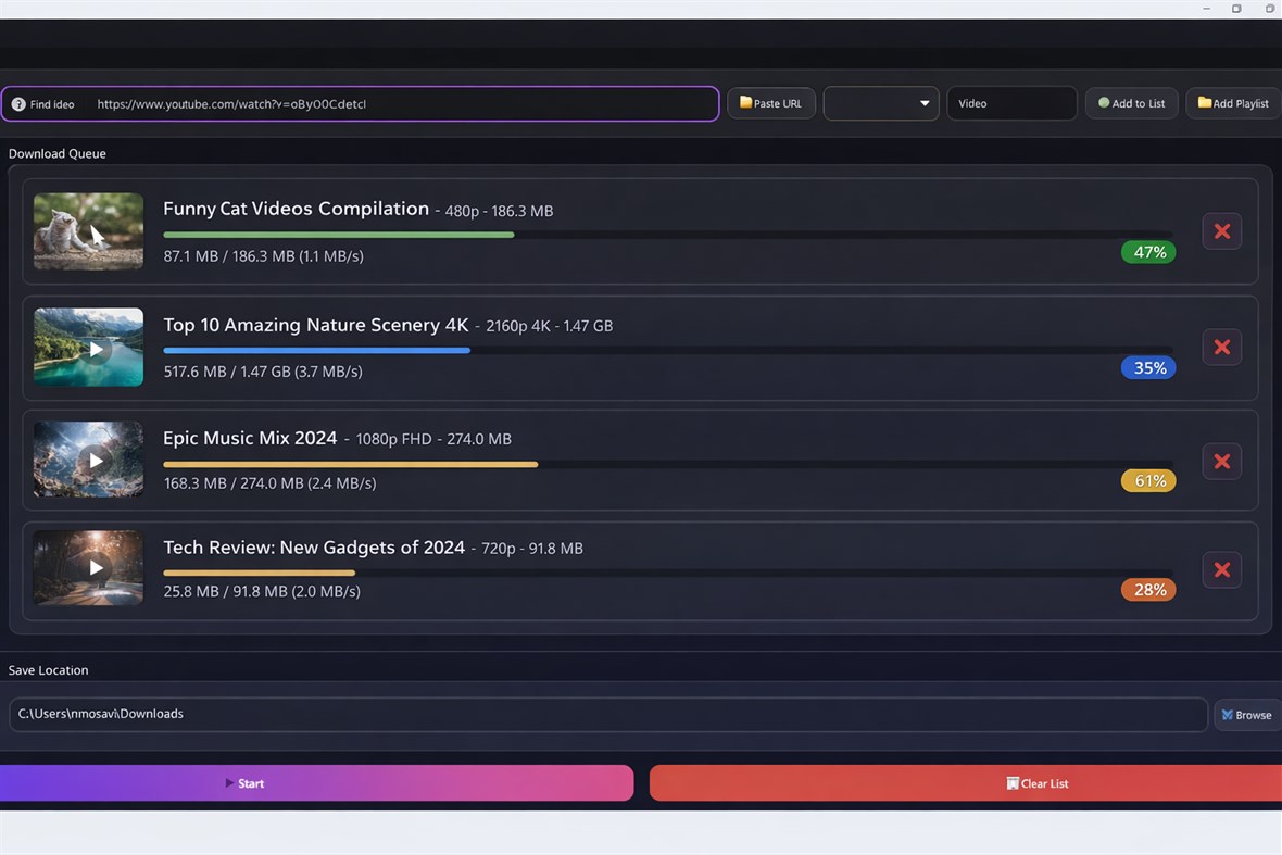 #4. Video Downloader Pro (Windows) By: aria vision