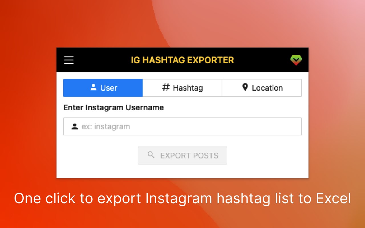 HashFox - Export IG Hashtag