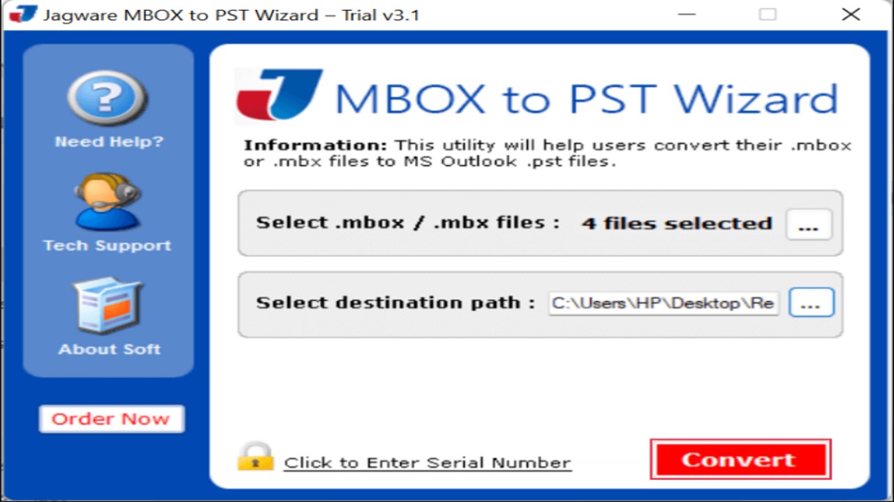 Snapshot 5 of Apple Mail to Outlook Converter