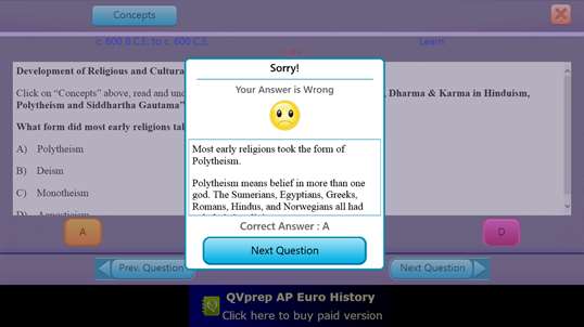 QVprep Lite AP World History screenshot 6