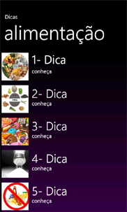 Dicas de Alimentação screenshot 1