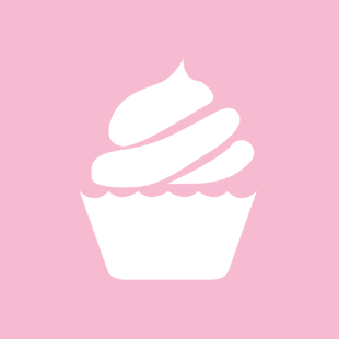 pink cupcake outline
