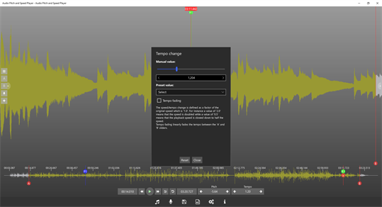 Audio Pitch and Speed Player screenshot 5