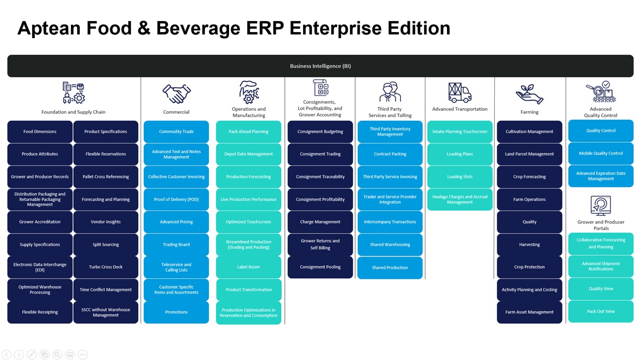 Snapshot 1 of Aptean Food and Beverage ERP Enterprise Edition