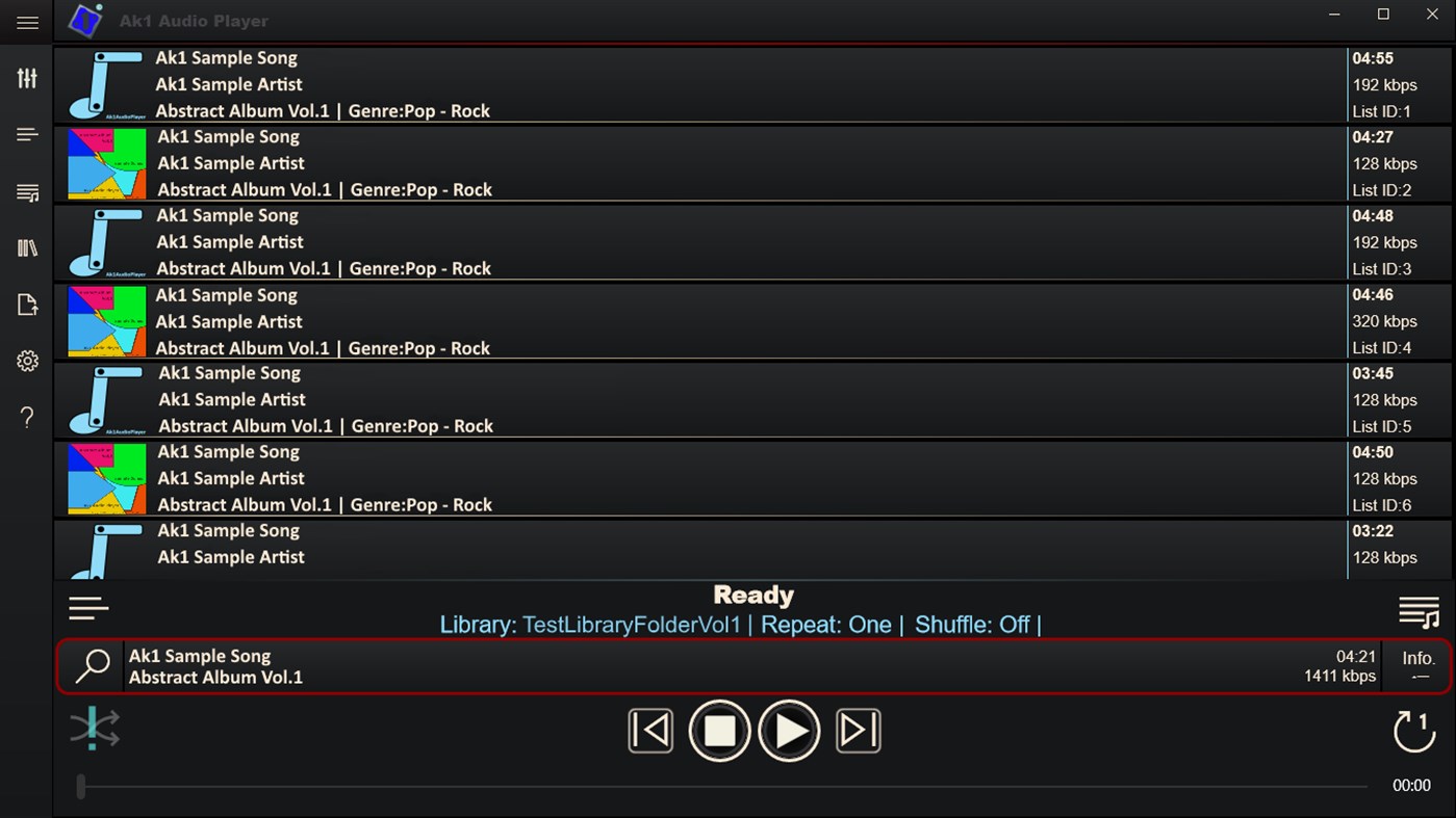 #1. Ak1 Audio Player (Windows) بواسطة: Proocloog