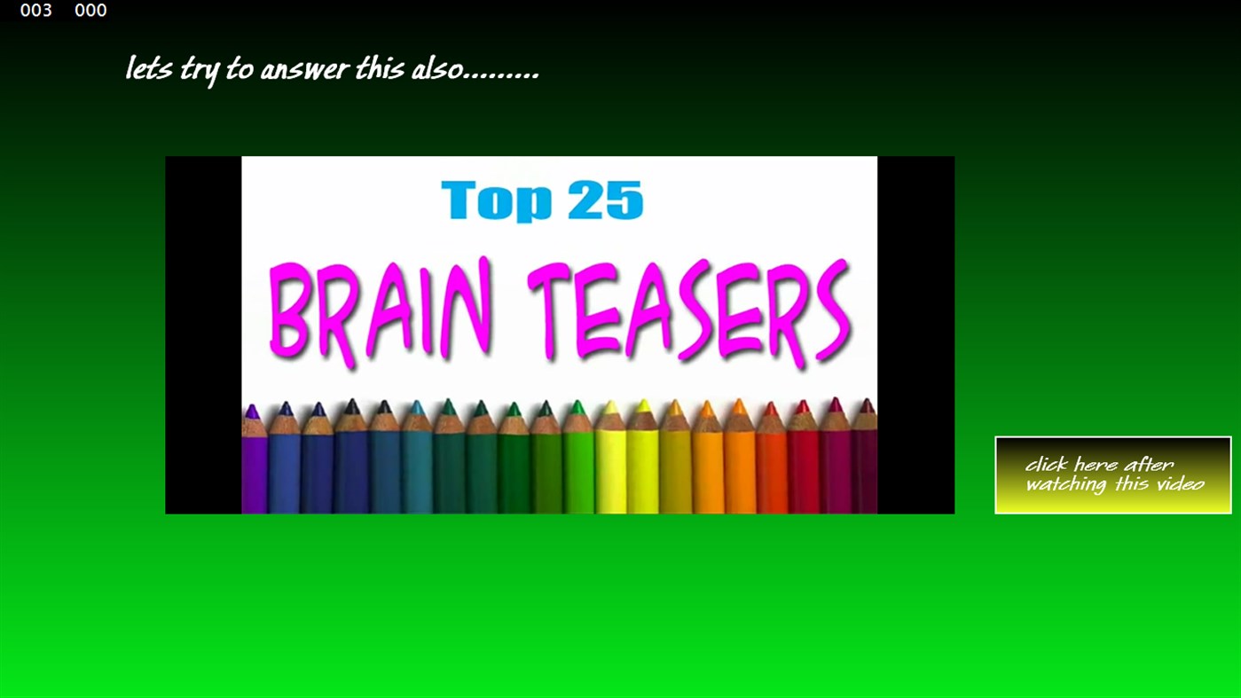 #1. Brain teasers-OEC (Windows) Podle: Jayaram College Apps Development