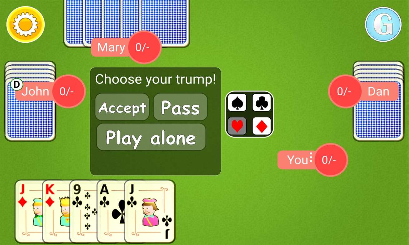 #6. Euchre Mobile (Windows) 由: G Soft Team