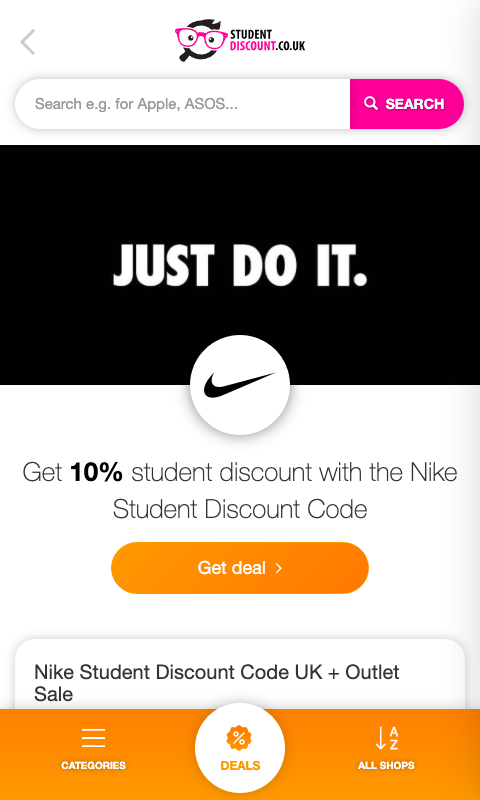 nike store student discount