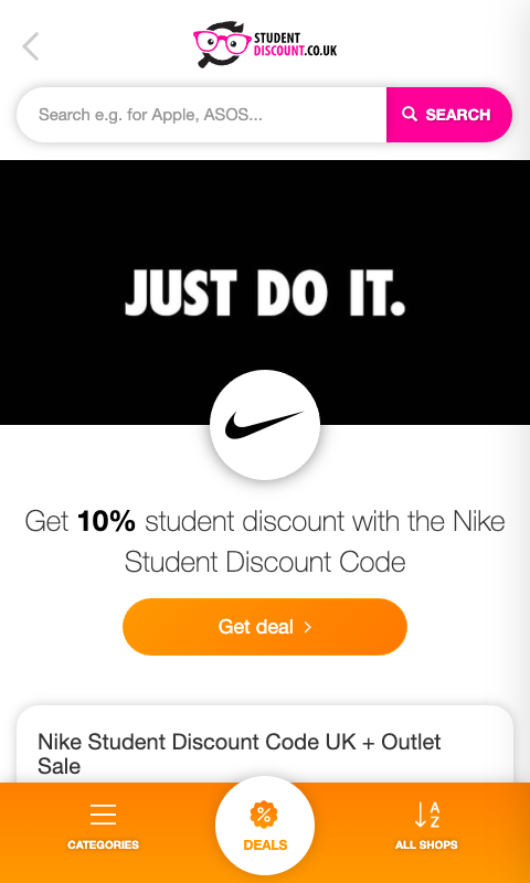 does nike have a student discount