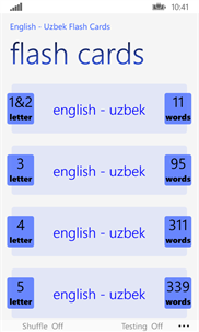 English - Uzbek Flash Cards screenshot 1