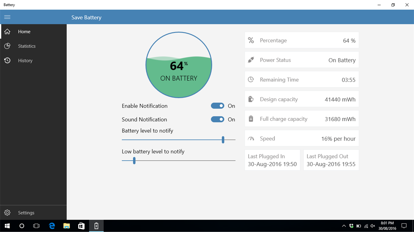 #7. Save Battery (Windows) 作者: KANJI KERALIYA