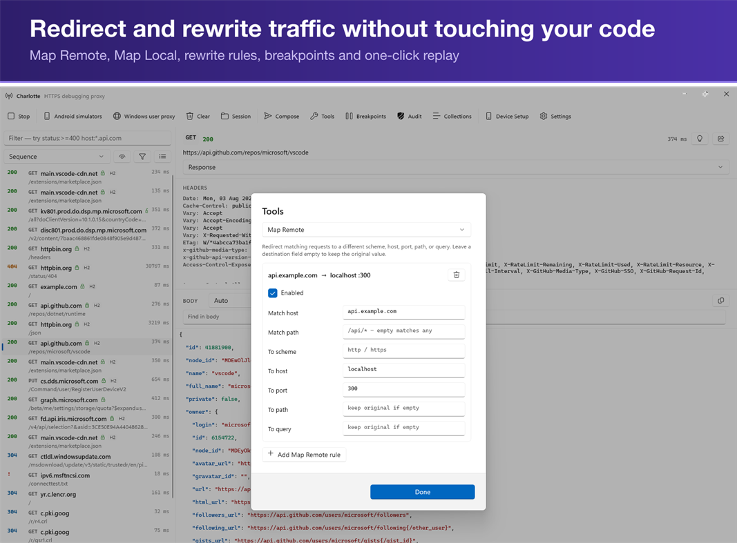 #3. Charlotte.Pro — HTTPS Debugging Proxy & MCP Server (Windows) Podle: Wojciech Charysz