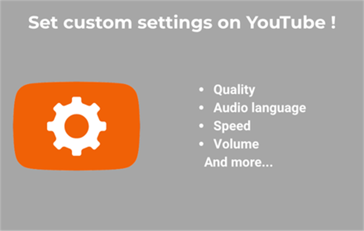 YouTube Custom Settings