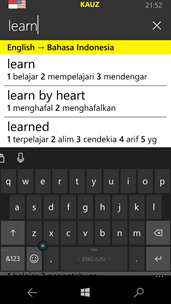 KAUZ Bahasa Indonesia-English screenshot 1