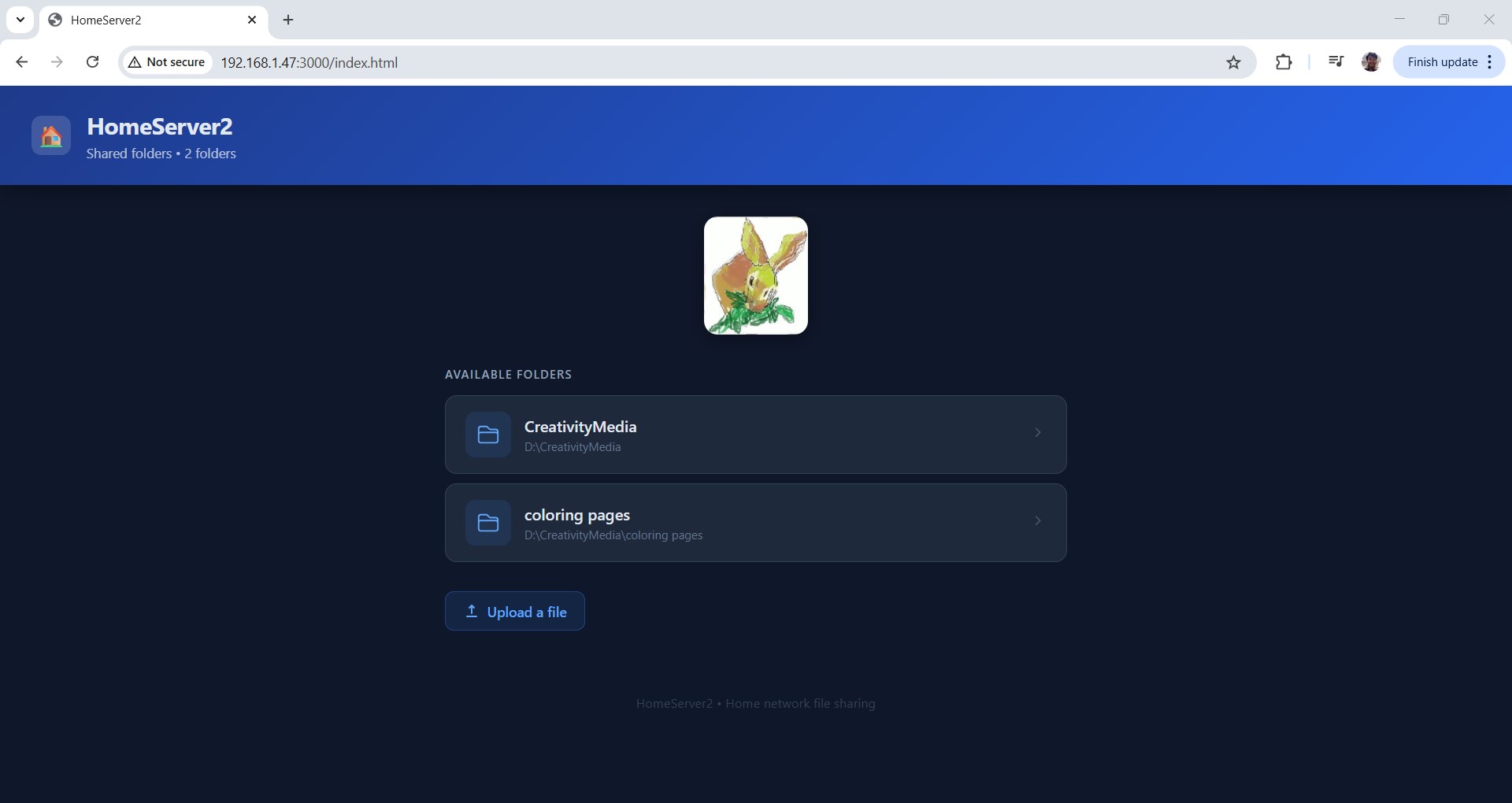 HomeServer screenshot