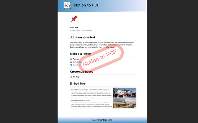 Notion to PDF