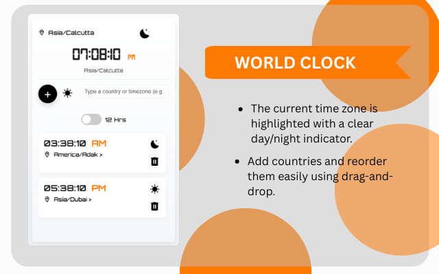 World Clock - Time Zone Digital Clock