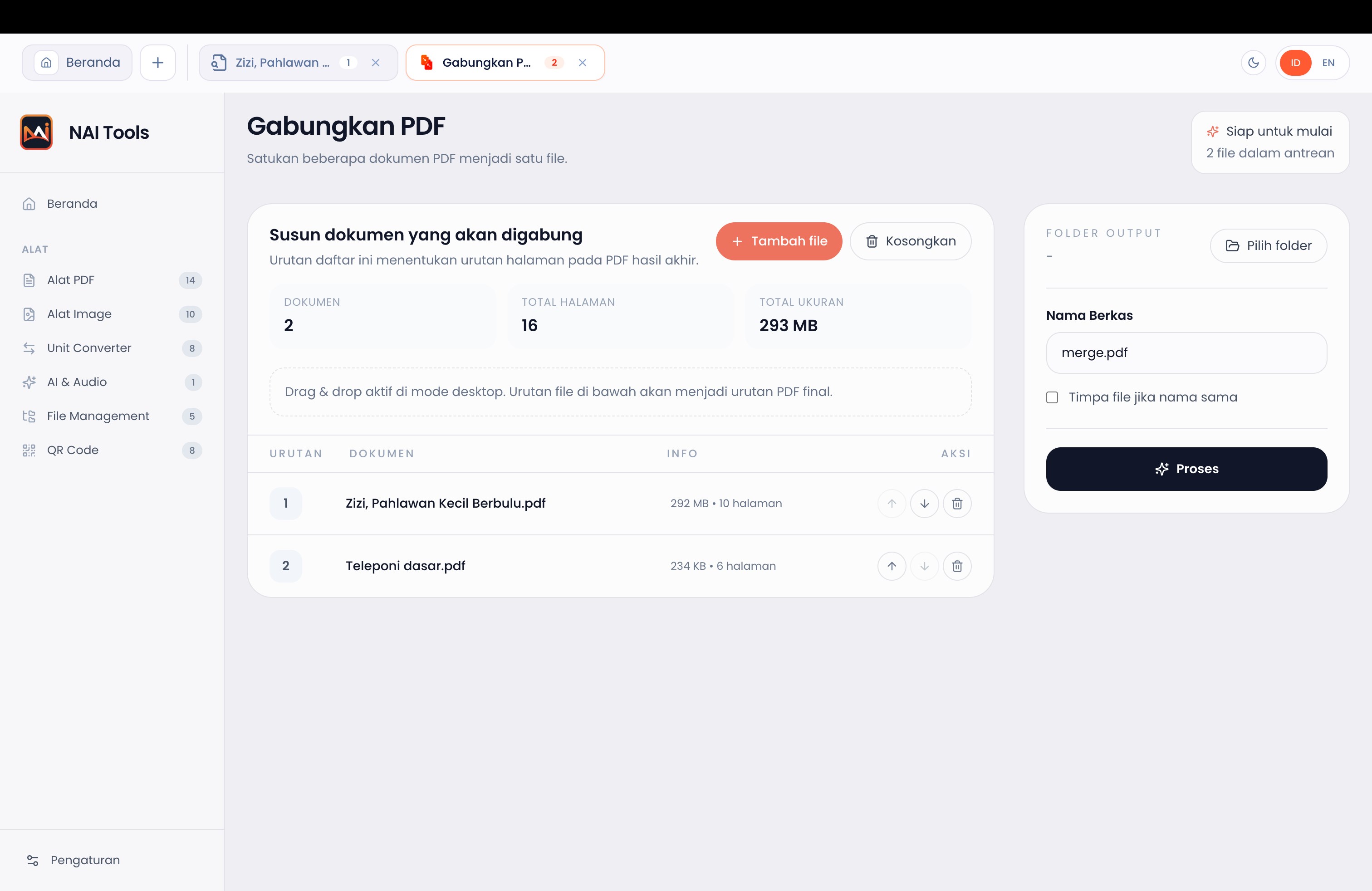 NAI Tools screenshot