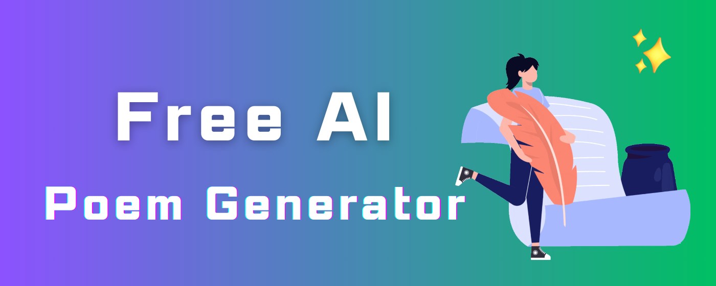 Free AI Poem Generator writes poems instantly marquee promo image