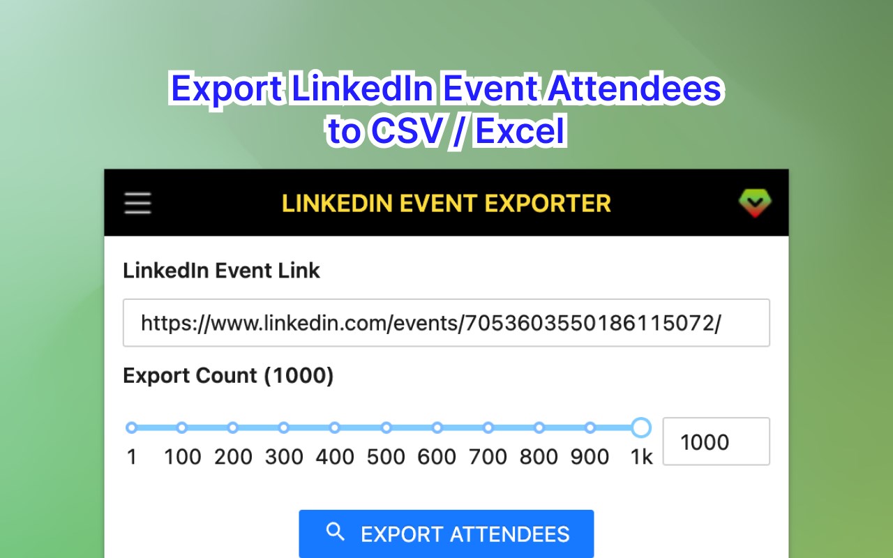 Event Attendees Export for LinkedIn™️