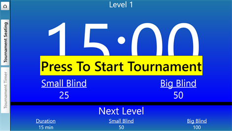 Screenshot: Easily start, pause, and jump to levels in your tournament.