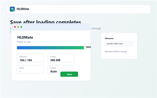 HLSMate - HLS/M3U8 Video Downloader