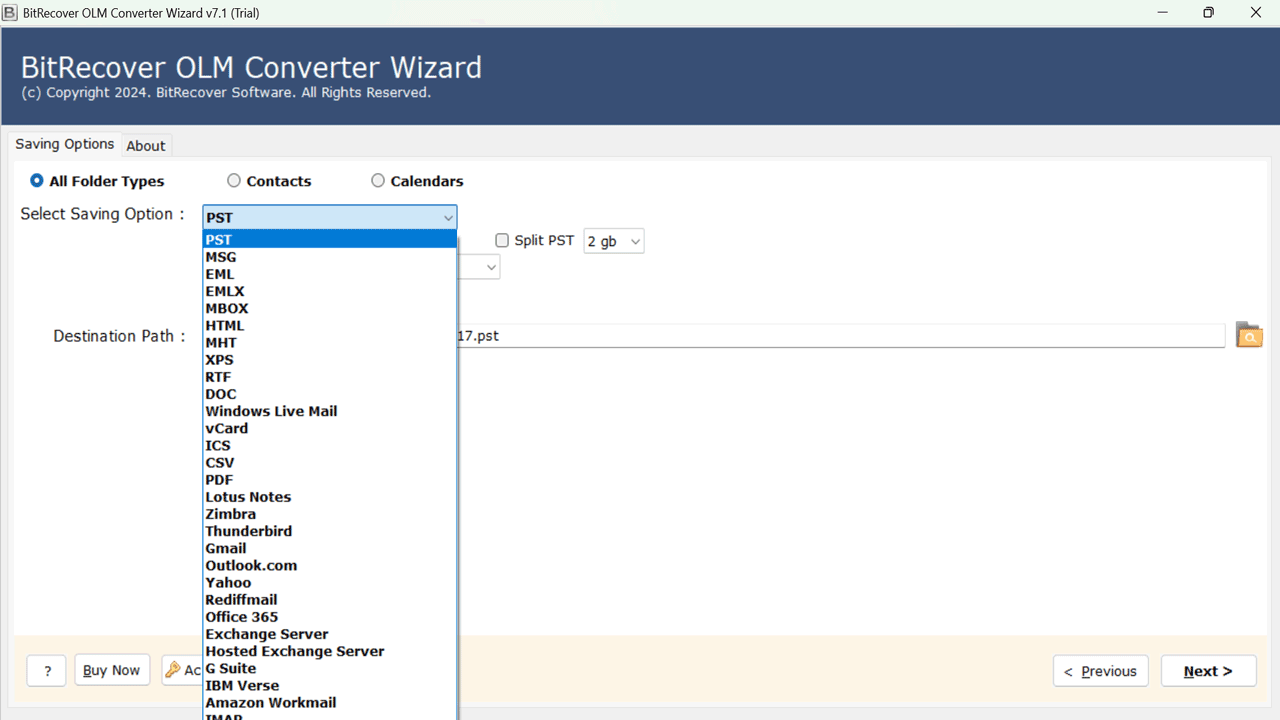 Snapshot 4 of BitRecover for OLM to HTML Converter