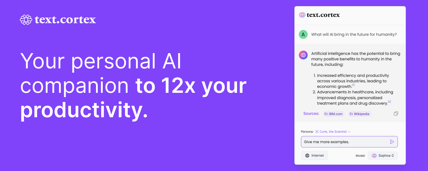 TextCortex: Personal AI Assistant & AI Writer marquee promo image