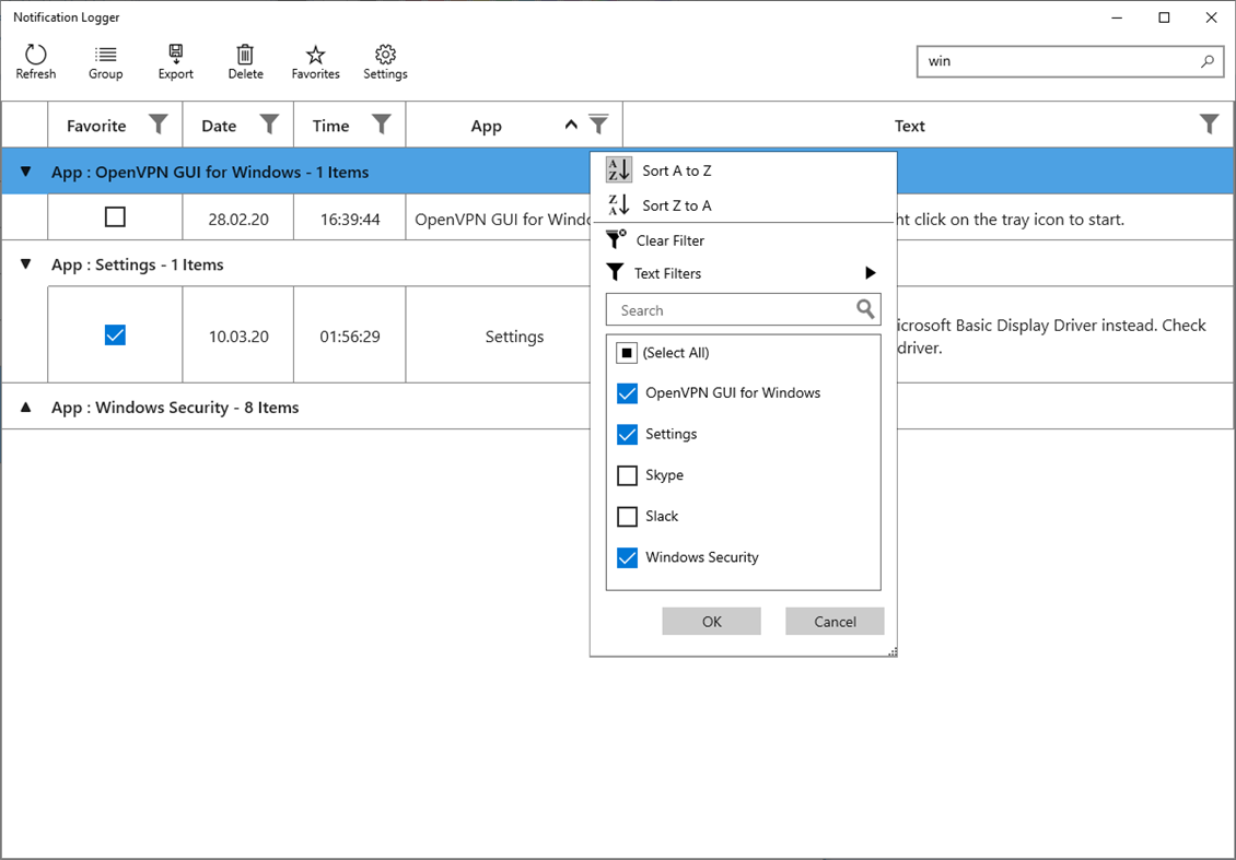 #2. Notification Logger (Windows) De: GagarinSoft