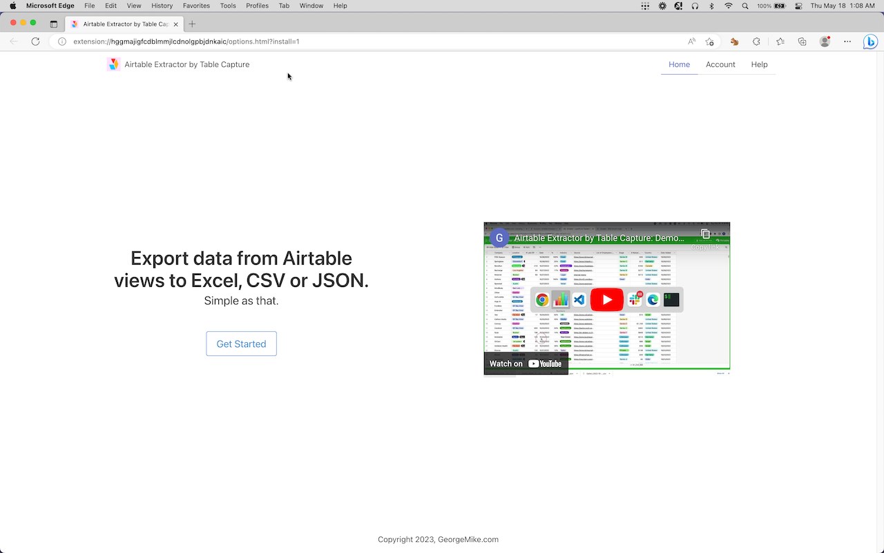 Airtable Extractor by Table Capture