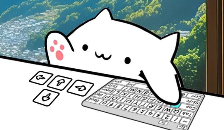 Keyboard Bongo Cat - Klavye ile birlikte Masaüstü Evcil Hayvan