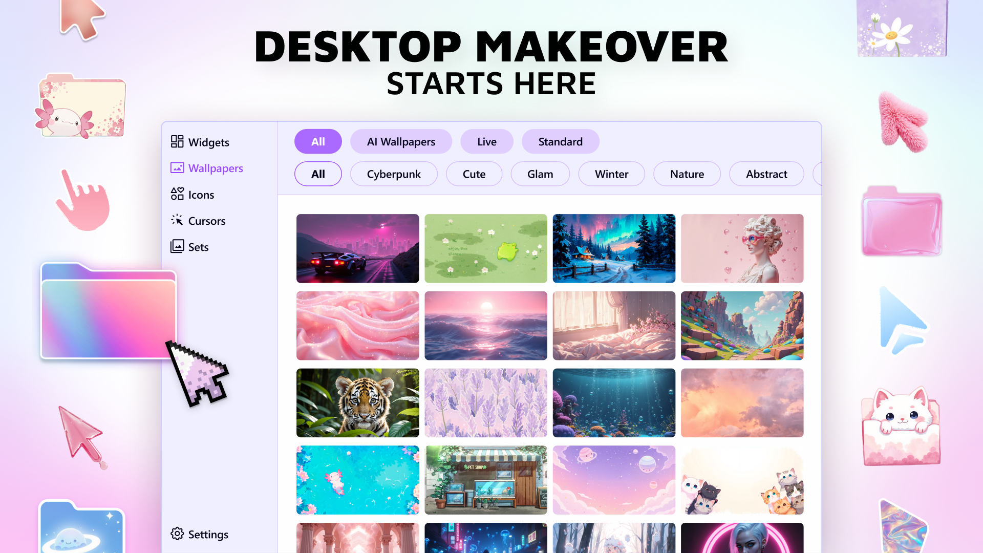 Beautiful Themes Pack — Cursor & Widget Customization screenshot