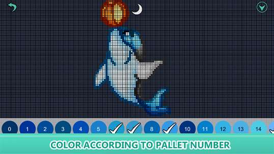 Sea Animals Color By Number: Pixel Art, Aquatic Coloring Book screenshot 4
