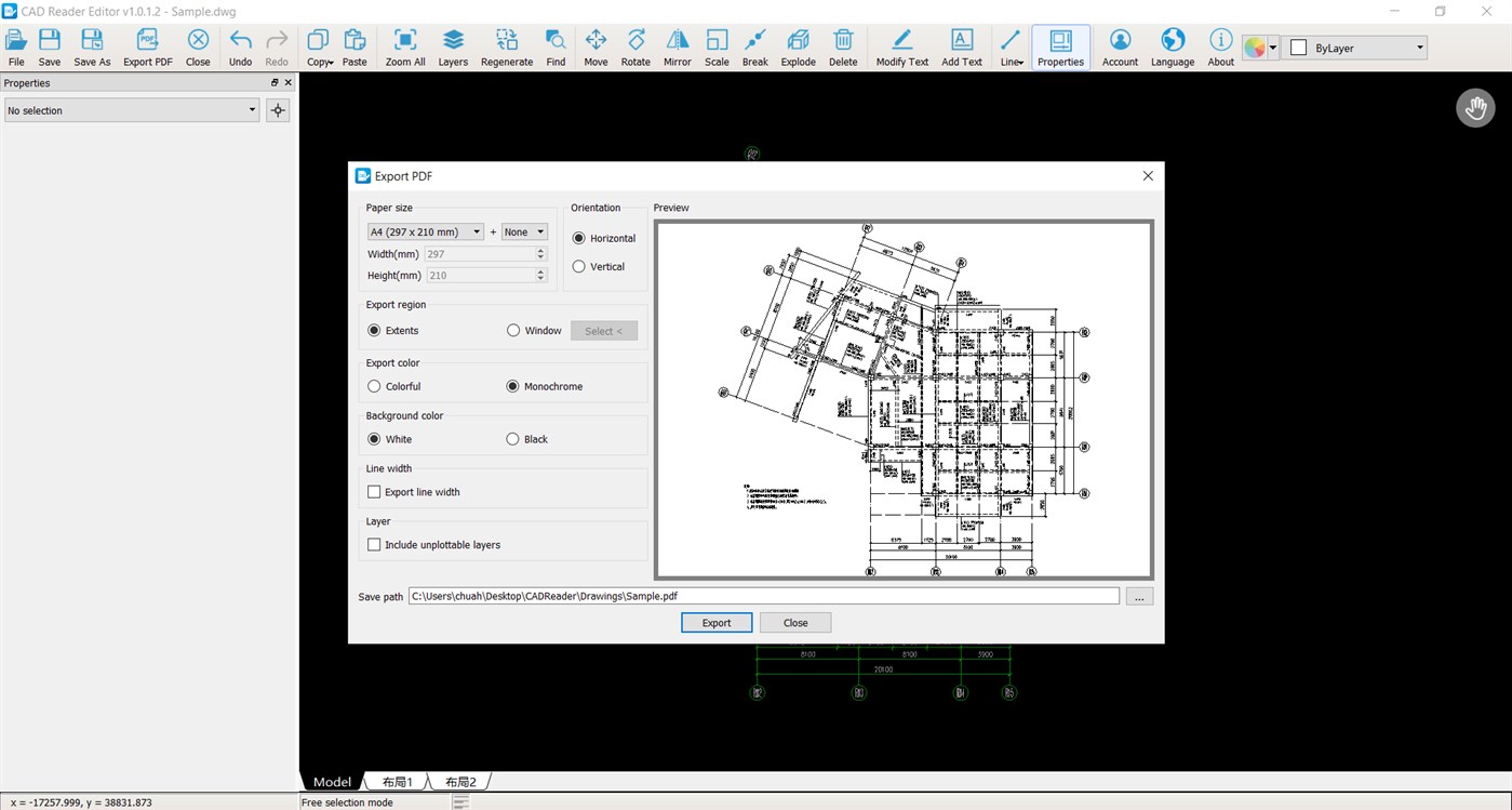#3. CADReader – View & Measure DWG (Windows) Által: 北京鸿鹄云图科技股份有限公司