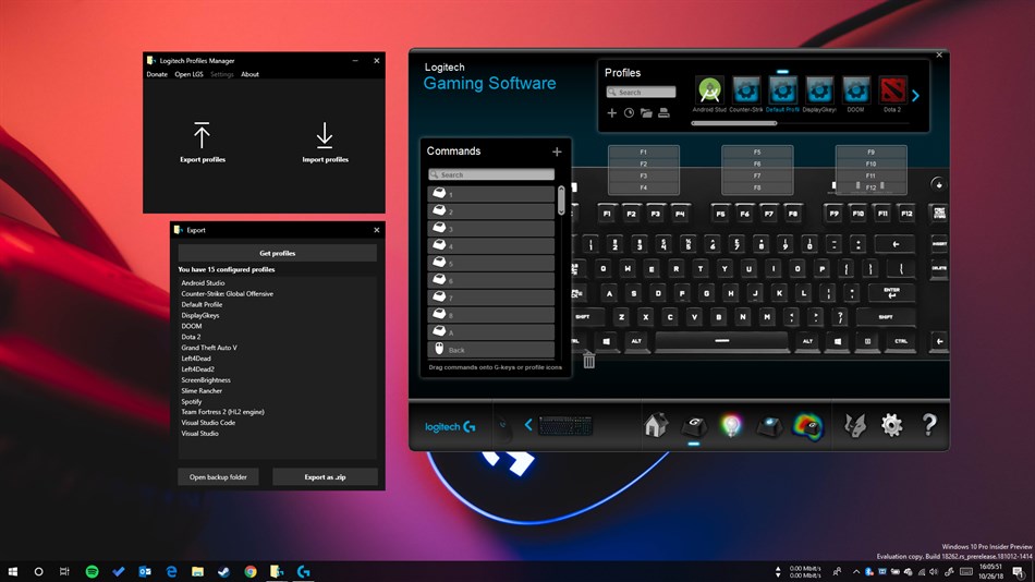 Logitech Profiles Manager (Windows) Podle: Red David