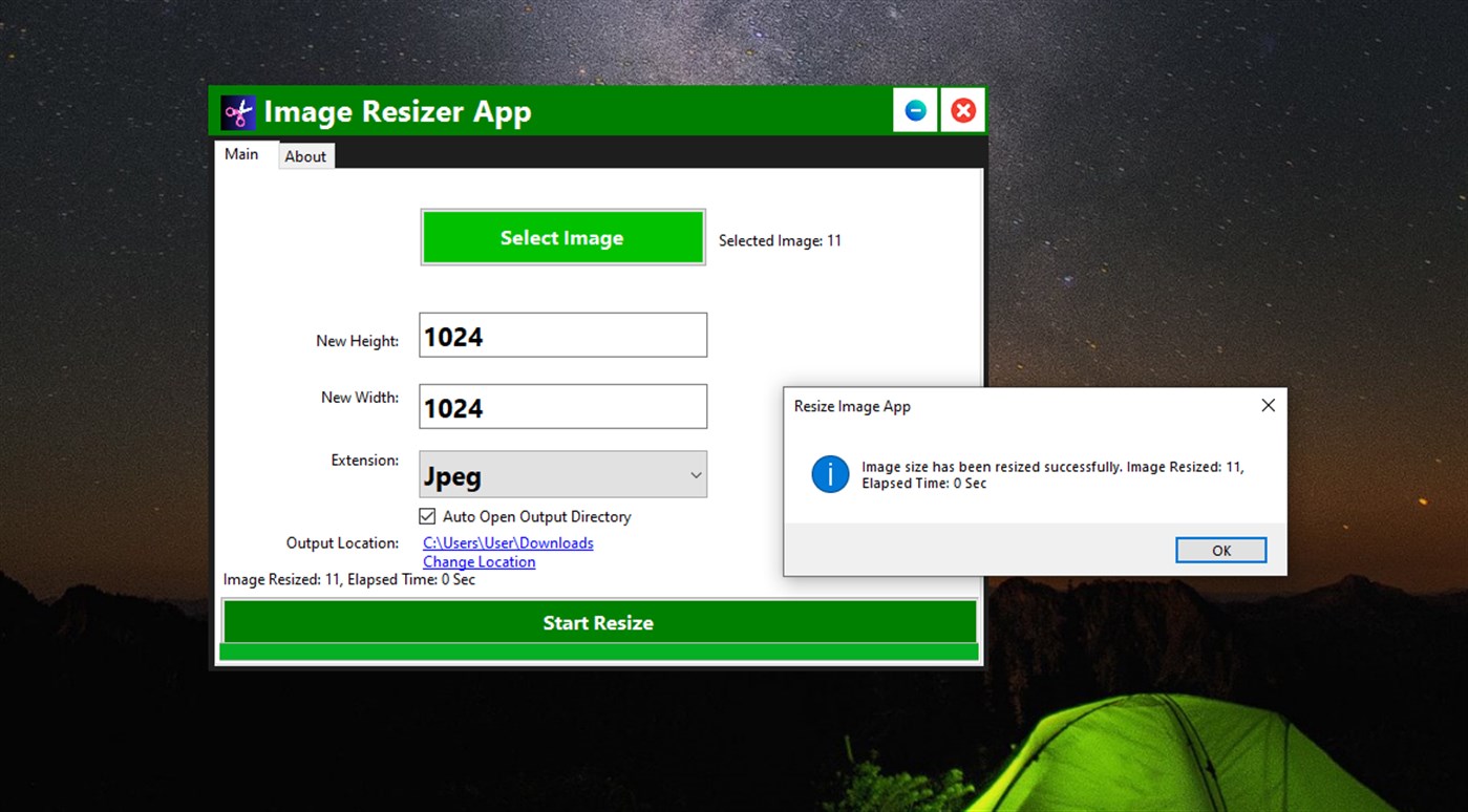 #2. Image Resizer App (Windows) By: Zero Byte Software Solutions, zerobytebd.com