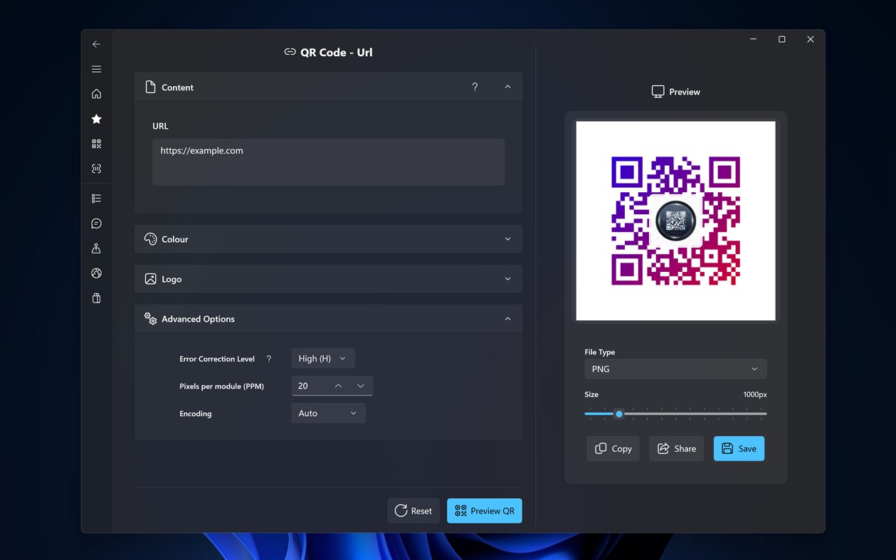 #9. QR Code Generator Pro (Windows) By: Aadhil RF