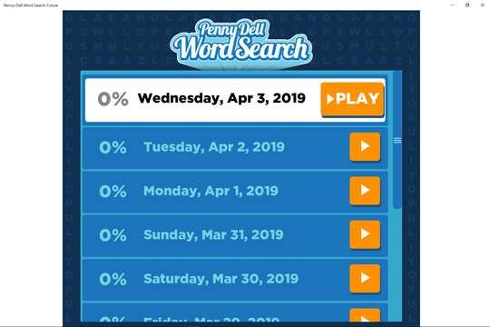 Penny Dell Word Search Future screenshot 1