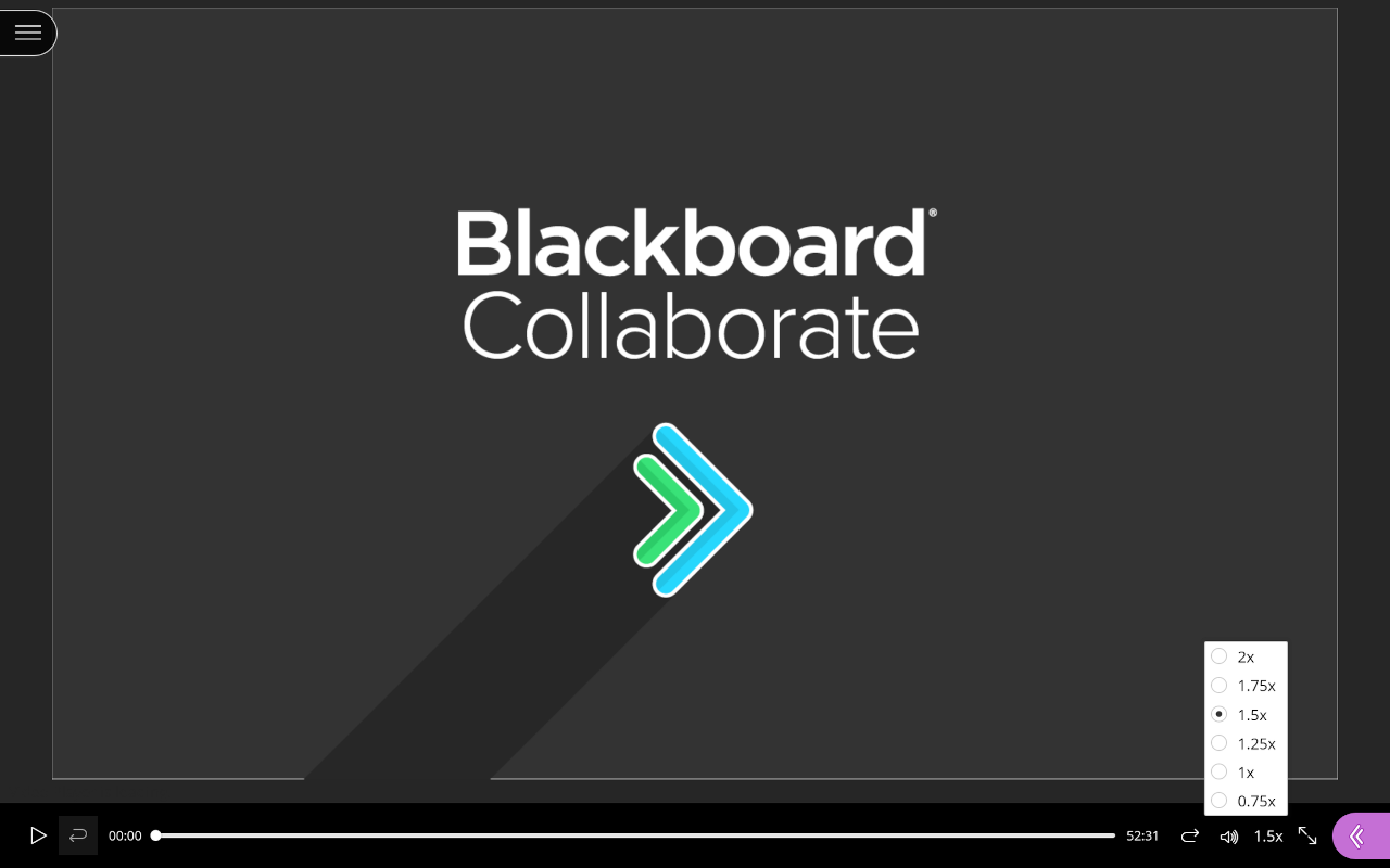 Playback Speed for Blackboard Collaborate