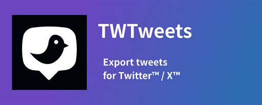 TweetExporter - Export Tweets From Any Account marquee promo image