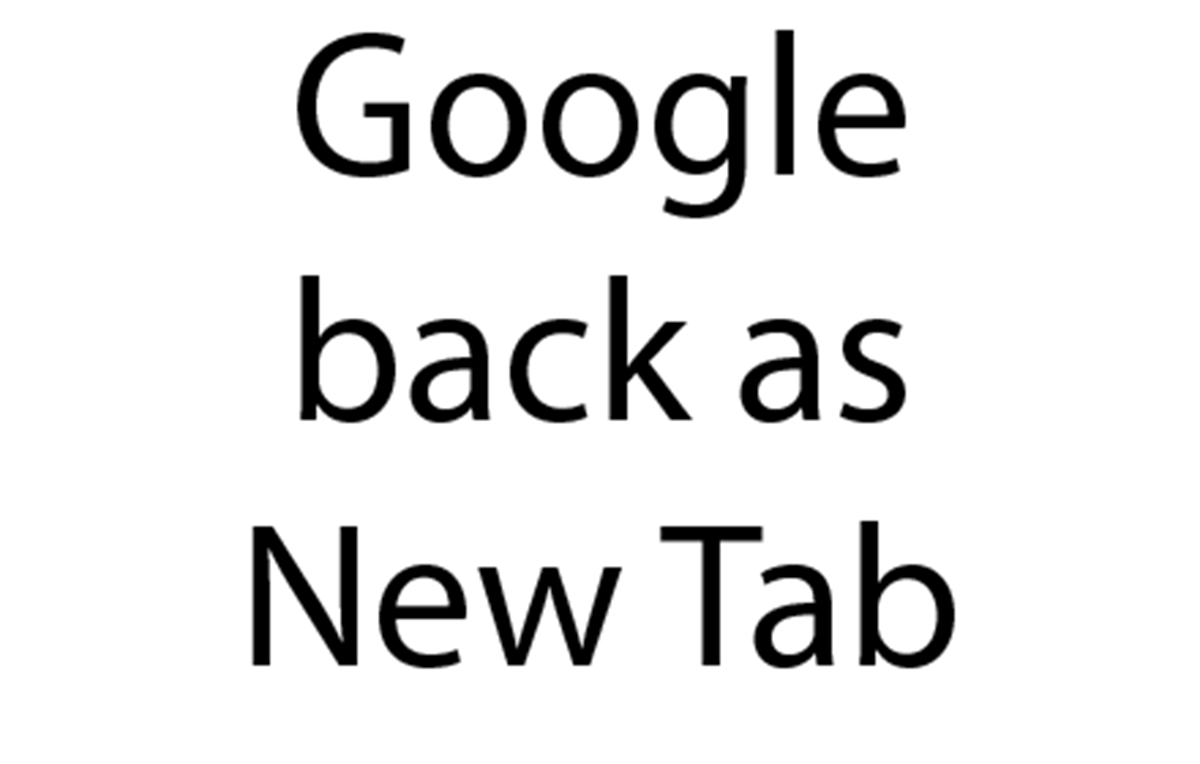 New Google Tab