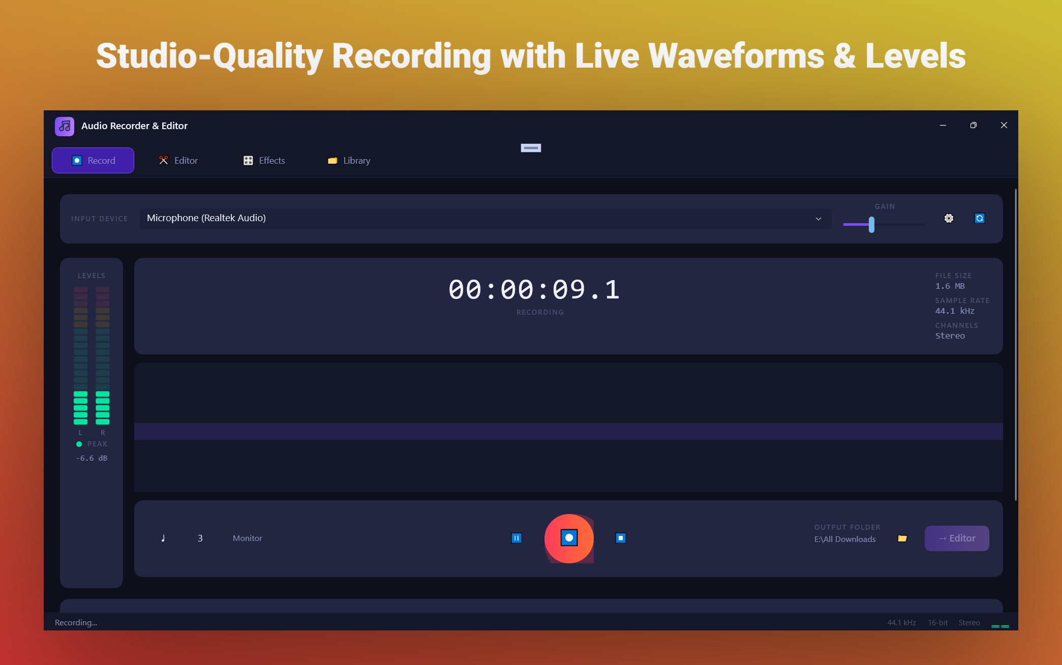 Audio Recorder & Editor Pro screenshot