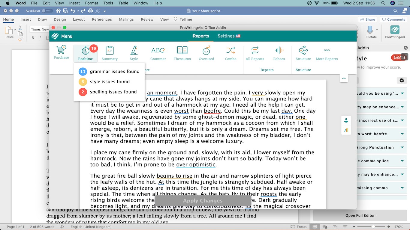 ProWritingAid for Microsoft Word